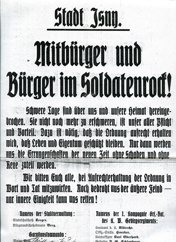 Aufruf Stadt Isny