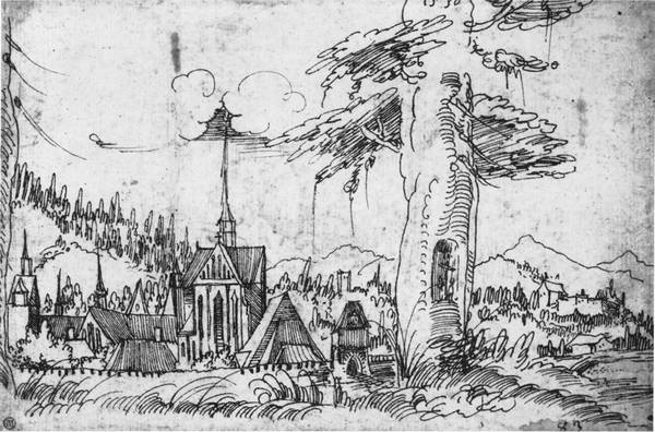 Zisterzienserkloster Salem. Zeichnung von Augustin Hirschvogel, 1536