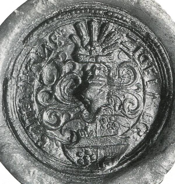 Siegel des Eitelhans Ziegelmüller an einer Urkunde von 1538