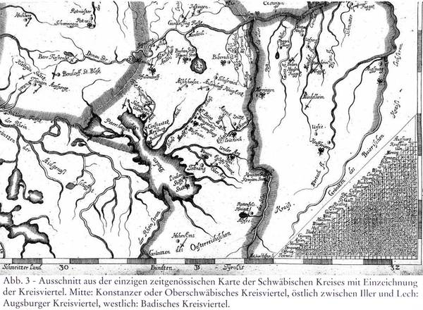 Die einzige Karte des Schwäbischen Kreises