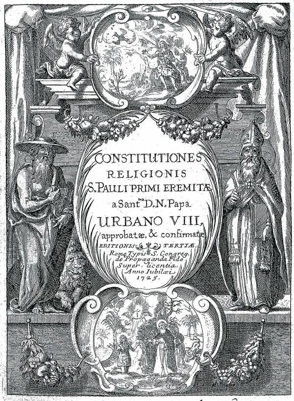 Titelblatt der Konstitutionen von 1725