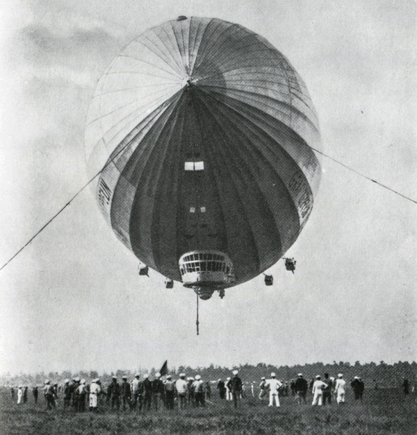 Landung des LZ 127 nach der Weltfahrt 1929 in Lakehurst