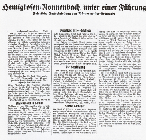 Zeitung 21.04.1934