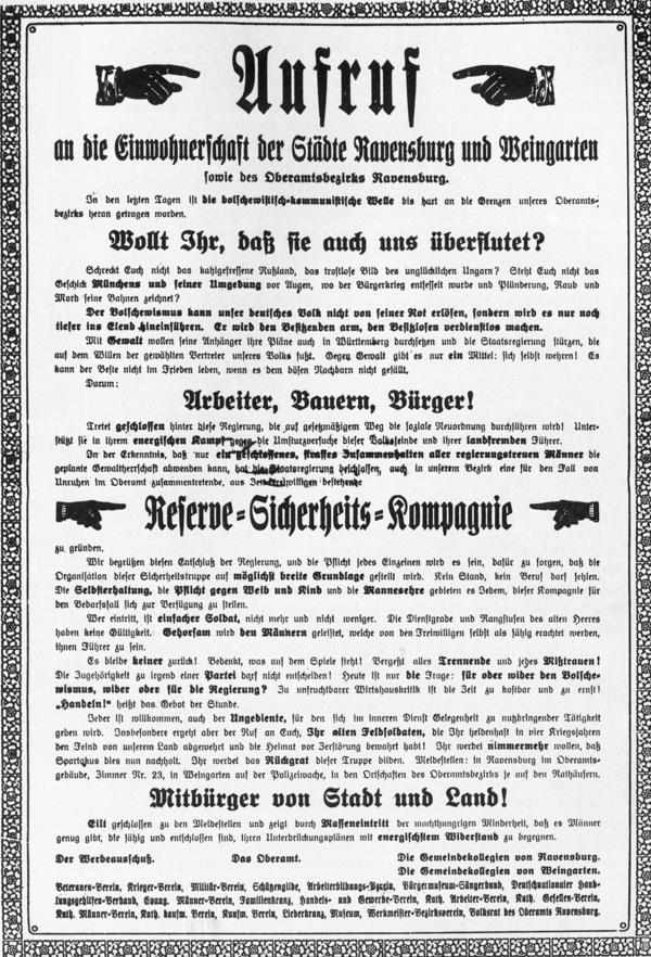 Aufruf Stadt Ravensburg und Weingarten