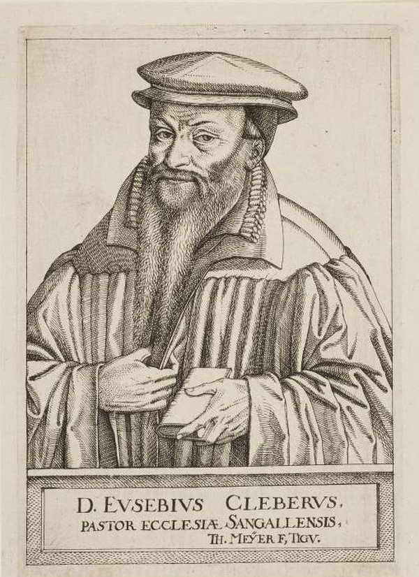 Eusebius Kleber, Prediger in Memmingen. Radierung von Friedrich Meyer, um 1600. Germanisches Nationalmuseum Nürnberg.