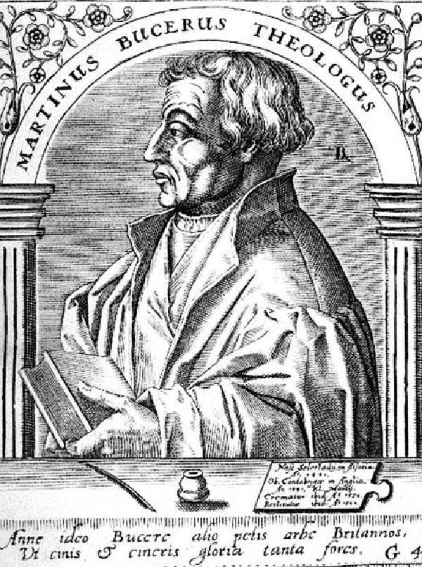 Martin Bucer, Reformator Straßburgs. Kupferstich von Jean Jacques Boissard, 1560.